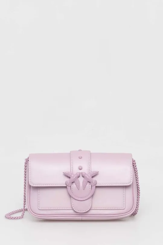 Шкіряна сумка Pinko фіолетовий