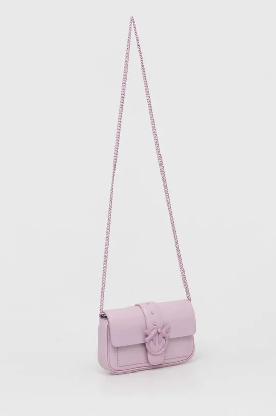 Δερμάτινη τσάντα ώμου Pinko Φυσικό δέρμα