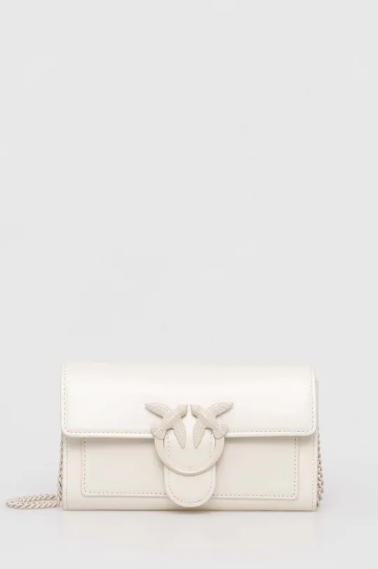 Usnjena denarnica Pinko bela