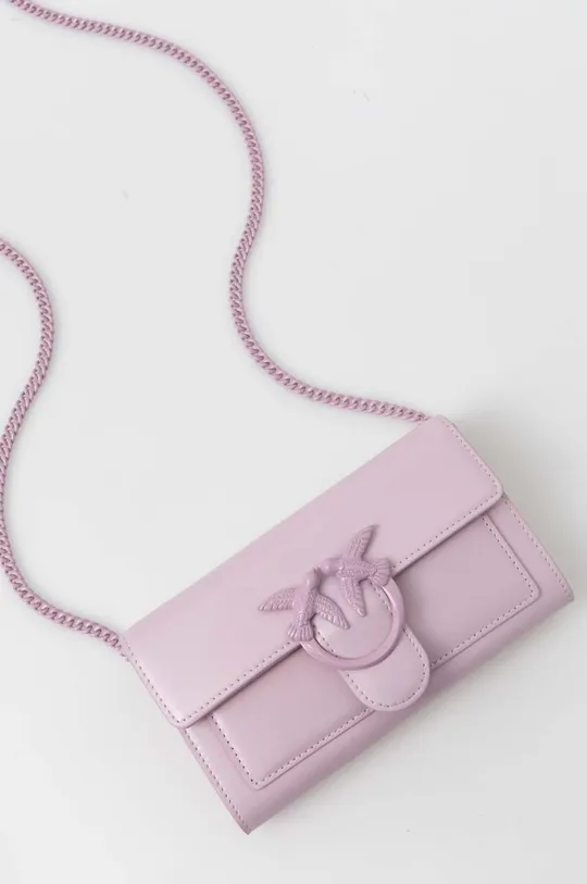 fialová Kožená peňaženka Pinko Dámsky