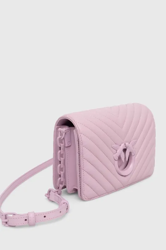 Кожаная сумочка Pinko фиолетовой