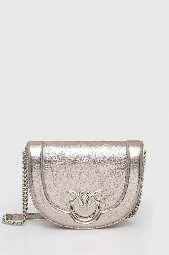 Usnjena torbica Pinko srebrna