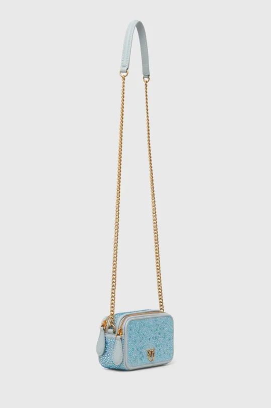 Semišová kabelka Pinko modrá