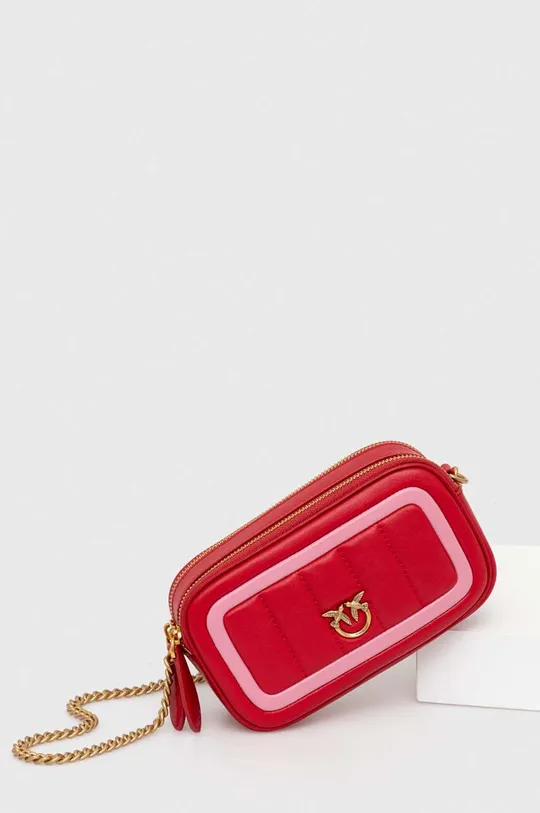 rosso Pinko borsa a mano in pelle Donna