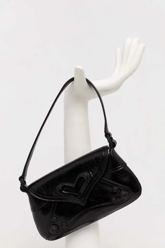 Usnjena torbica Pinko črna