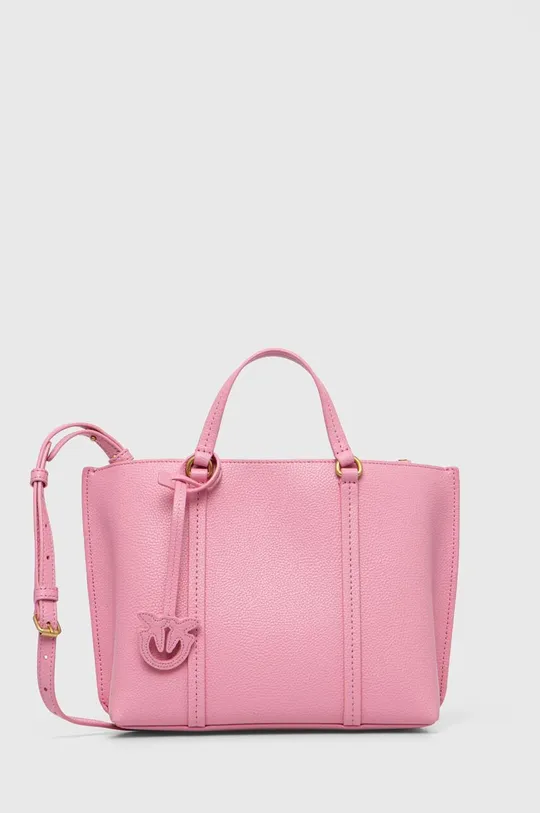 różowy Pinko torebka skórzana Damski