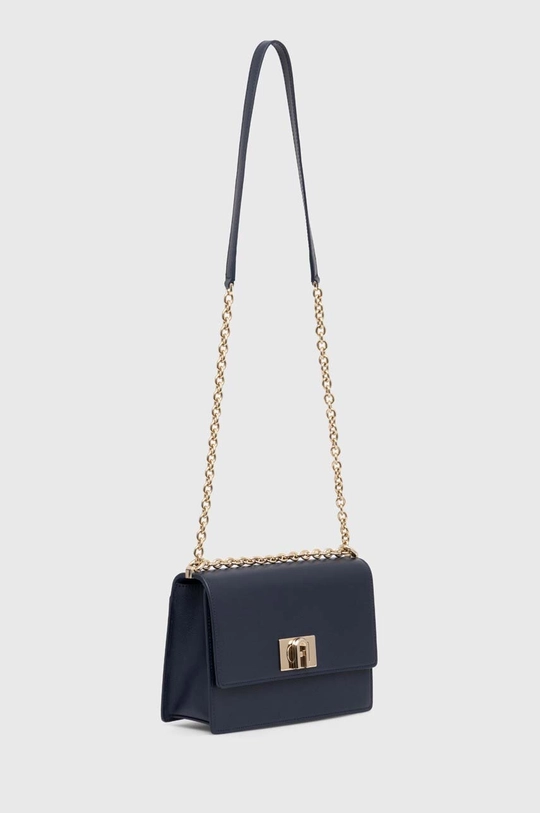 Furla borsa a mano in pelle blu navy