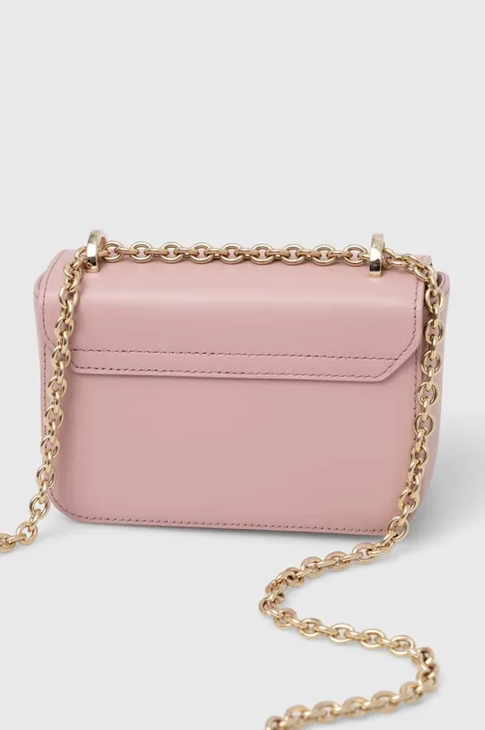 Δερμάτινη τσάντα Furla ροζ