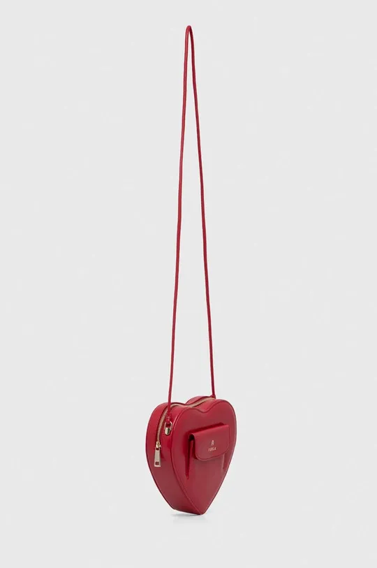 Δερμάτινη τσάντα Furla κόκκινο