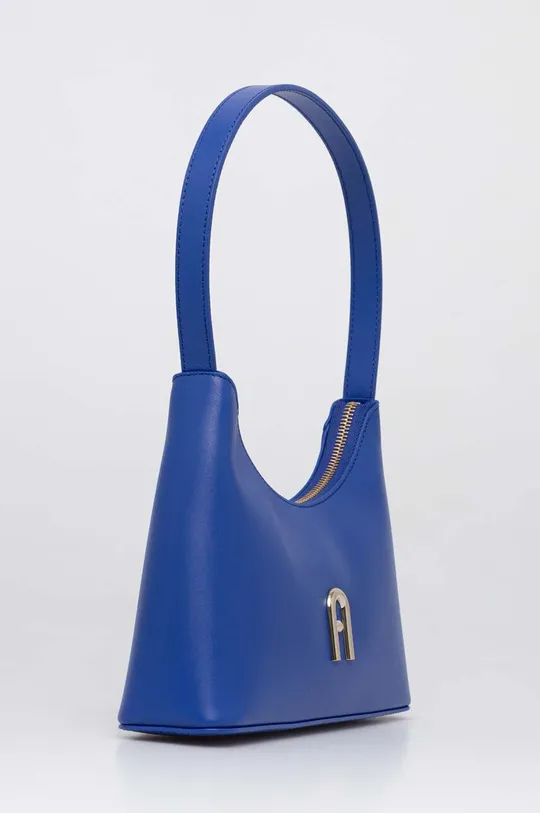 Kožená kabelka Furla Diamante mini modrá