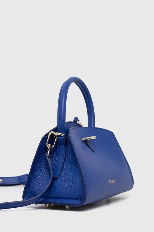 Usnjena torbica Furla modra