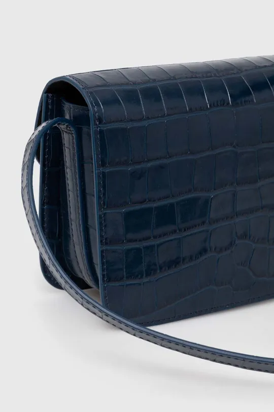 σκούρο μπλε Δερμάτινη τσάντα Victoria Beckham