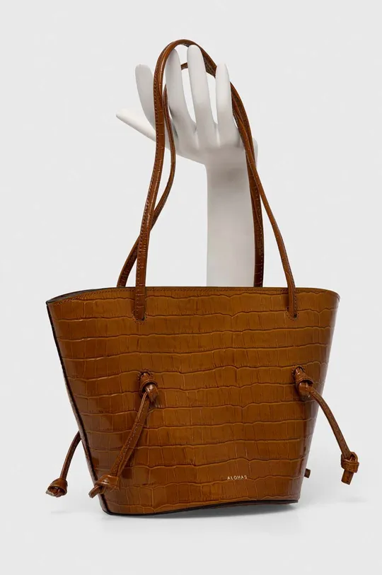 Кожаная сумочка Alohas коричневый