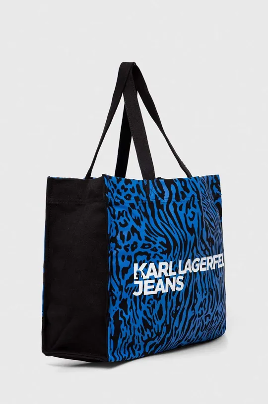 Bombažna torba Karl Lagerfeld Jeans mornarsko modra