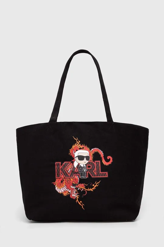 črna Bombažna torba Karl Lagerfeld Ženski