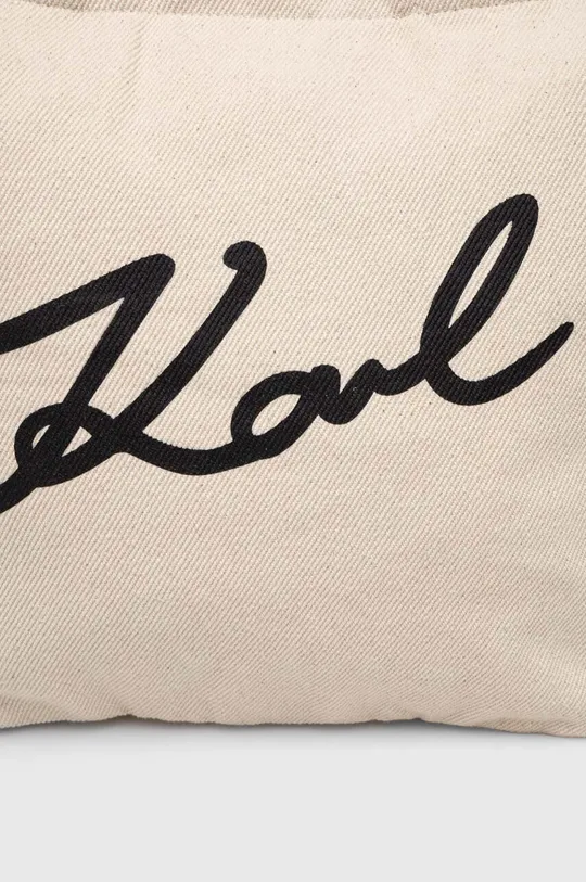 beżowy Karl Lagerfeld torebka bawełniana