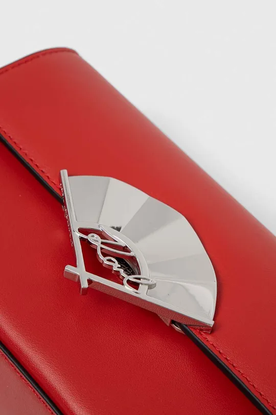 červená Kožená kabelka Karl Lagerfeld