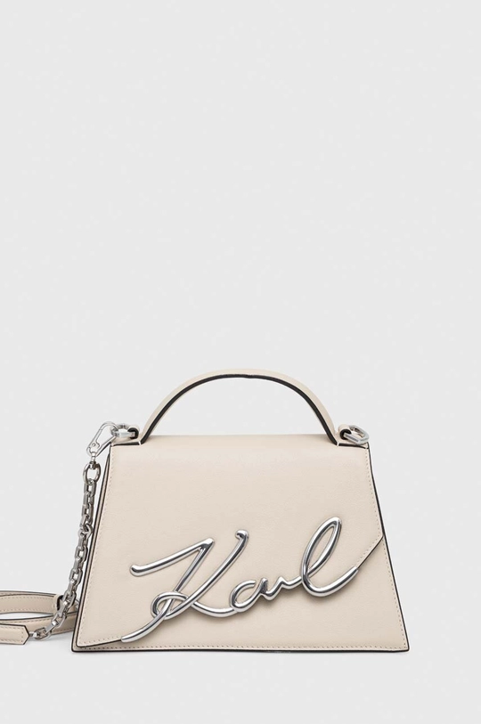 beige Karl Lagerfeld borsa a mano in pelle Donna