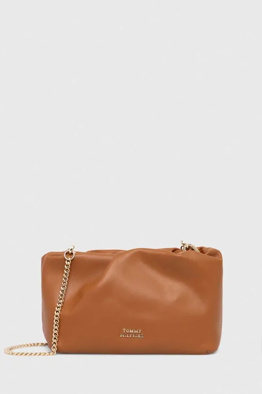 Кожаная сумочка Tommy Hilfiger коричневый