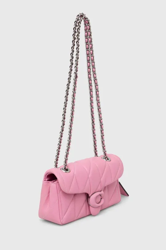 Δερμάτινη τσάντα Coach Tabby ροζ