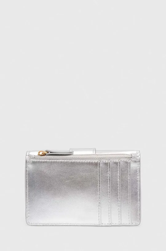 Twinset portfel skórzany srebrny