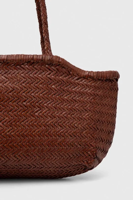 Δερμάτινη τσάντα Weekend Max Mara Κύριο υλικό: Φυσικό δέρμα Άλλα υλικά: Βαμβάκι