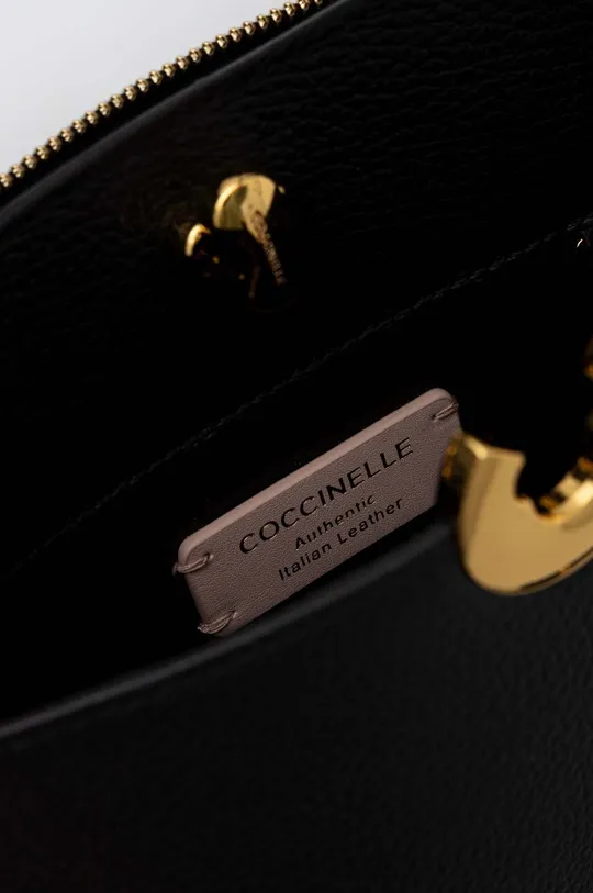 μαύρο Δερμάτινη τσάντα Coccinelle