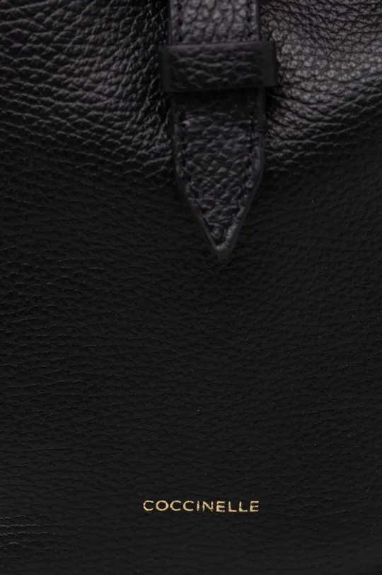 czarny Coccinelle plecak skórzany
