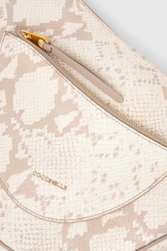 beige Coccinelle borsa a mano in pelle