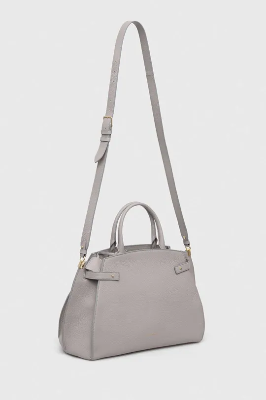 Кожаная сумочка Coccinelle серый
