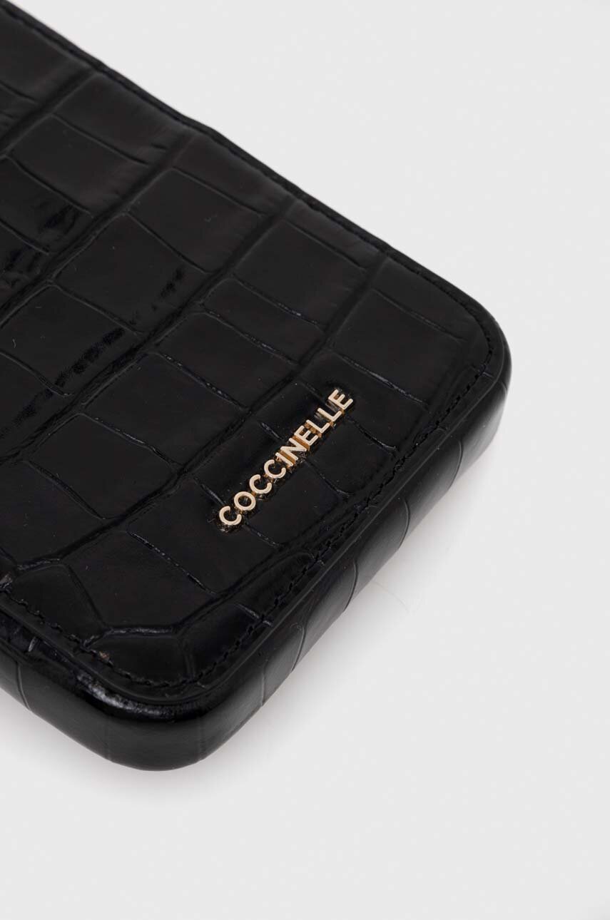 Кожаный чехол на телефон Coccinelle цвет чёрный | ANSWEAR.ua