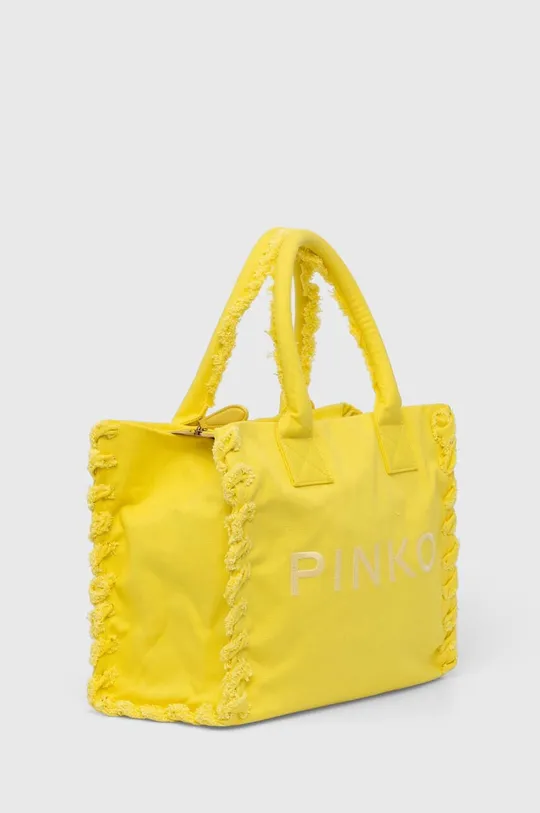 Βαμβακερή τσάντα Pinko κίτρινο
