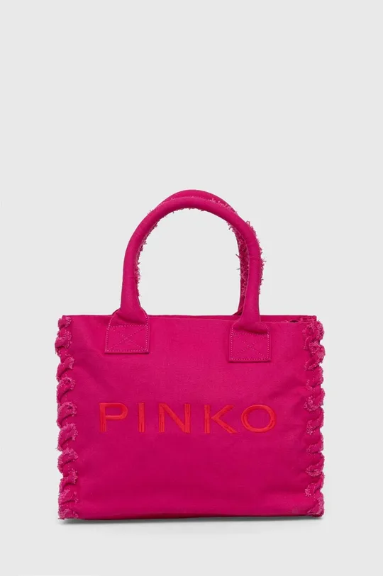 ružová Bavlnená taška Pinko Dámsky