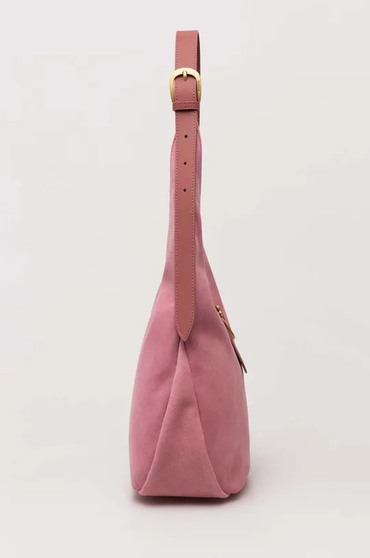 Semišová kabelka Pinko ružová