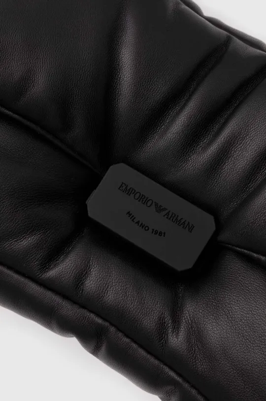 čierna Kožená kabelka Emporio Armani