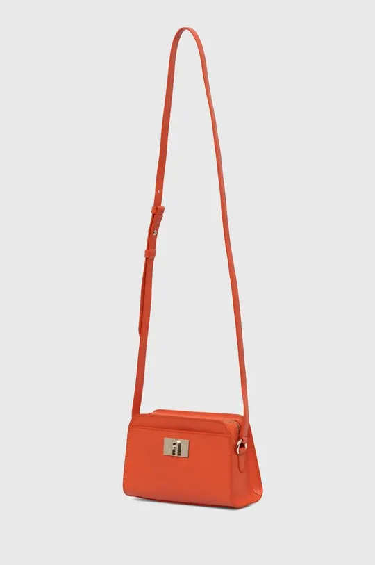 Usnjena torbica Furla oranžna