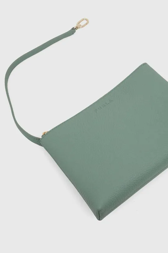Δερμάτινη τσάντα ώμου Furla πράσινο