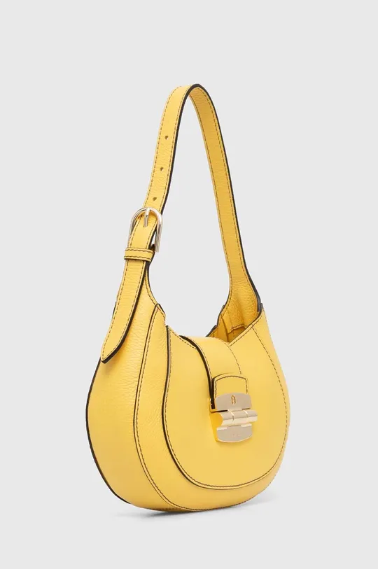 Δερμάτινη τσάντα Furla κίτρινο