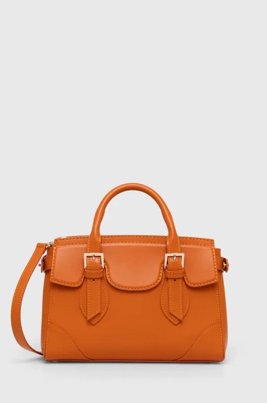 oranžna Usnjena torbica Guess DIANA Ženski