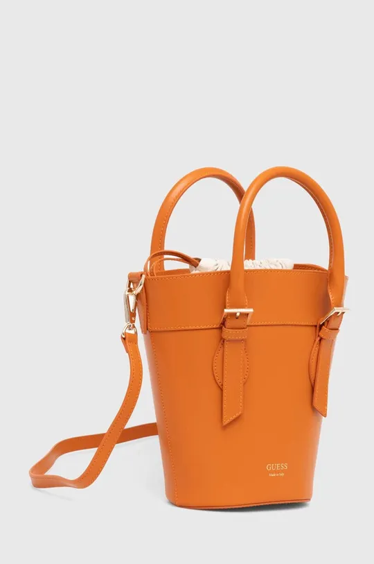 Δερμάτινη τσάντα Guess DIANA πορτοκαλί