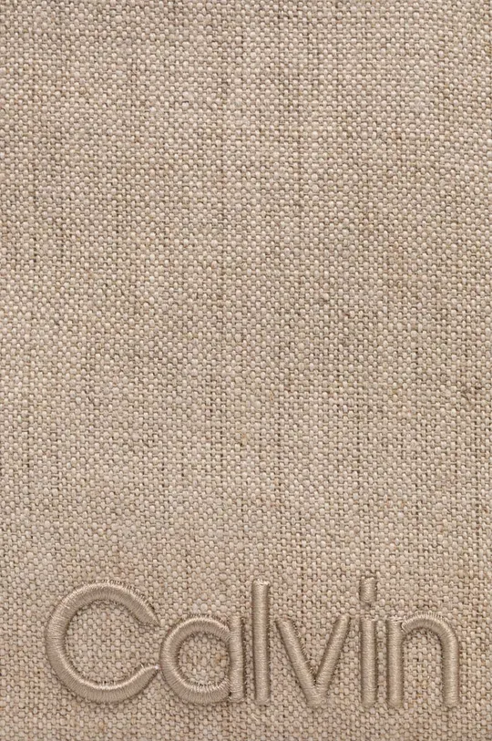 Kabelka Calvin Klein 97 % Ľan, 3 % Recyklovaný polyester