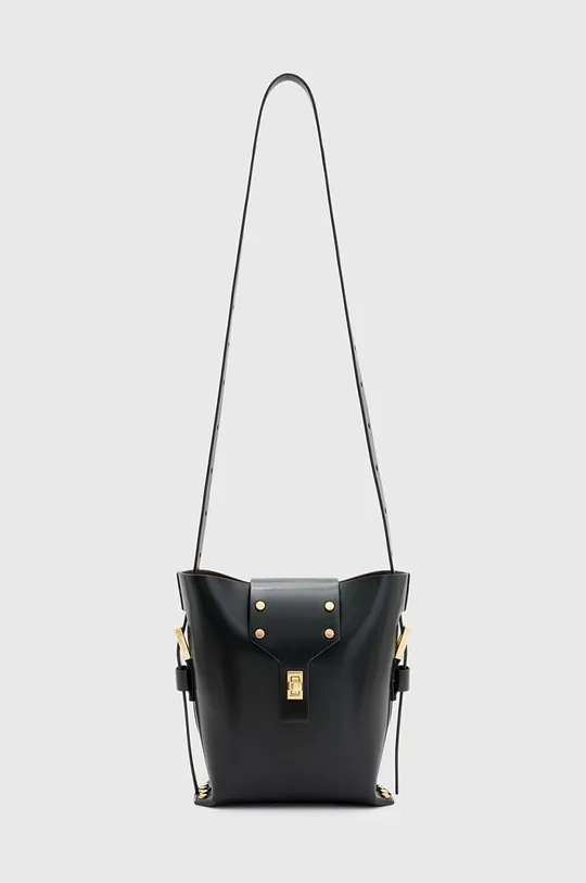 μαύρο Δερμάτινη τσάντα AllSaints MIRO Γυναικεία