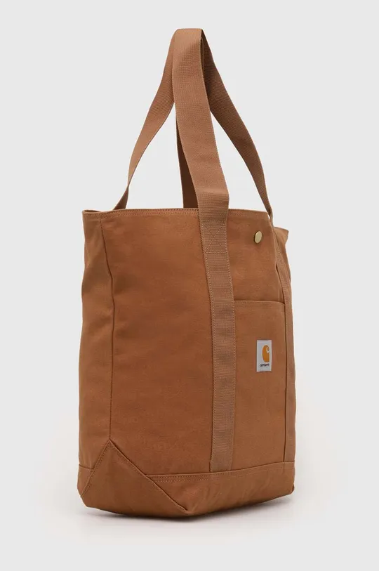Хлопковая сумка Carhartt WIP Canvas Tote коричневый