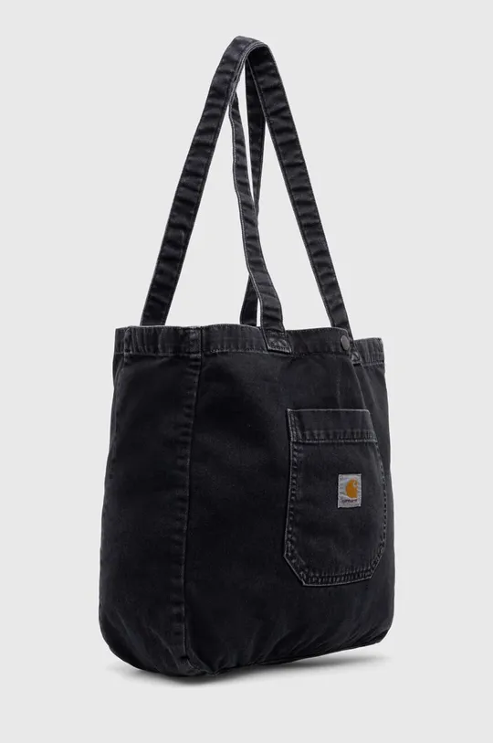 Βαμβακερή τσάντα Carhartt WIP Garrison Tote μαύρο
