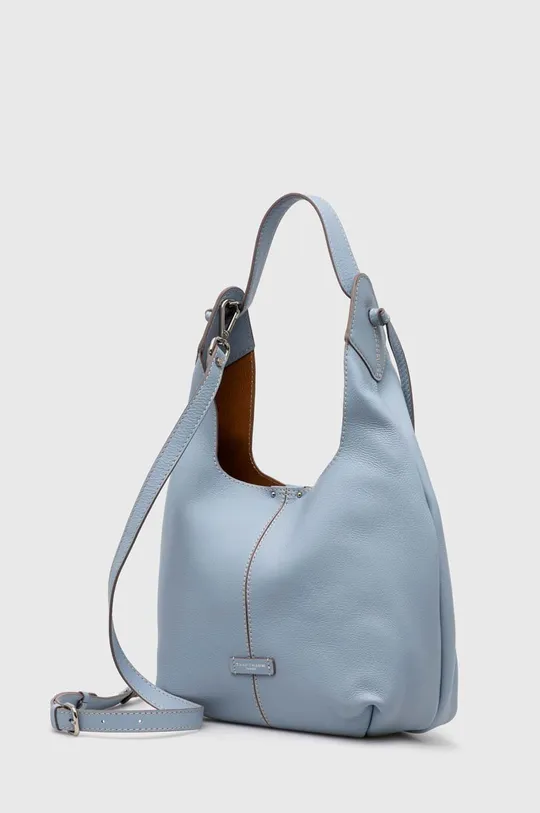 Usnjena torbica Gianni Chiarini modra