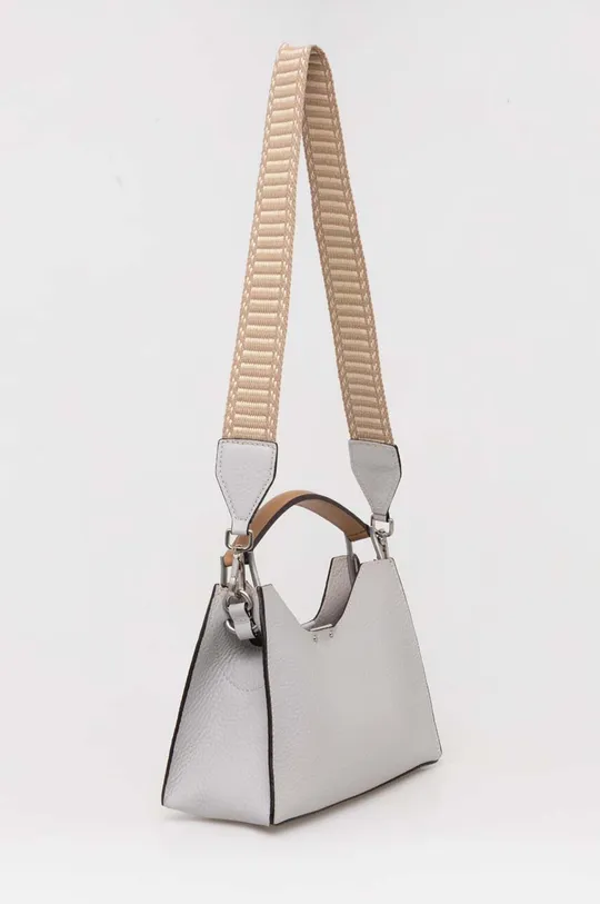 Kožená kabelka Gianni Chiarini sivá