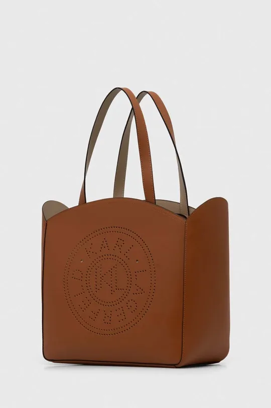 Шкіряна сумочка Karl Lagerfeld коричневий