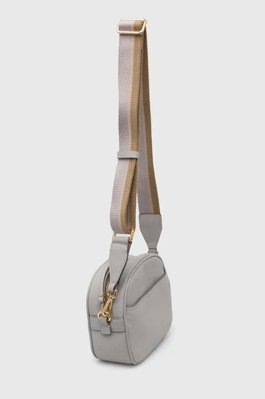 Kožená kabelka Gianni Chiarini sivá