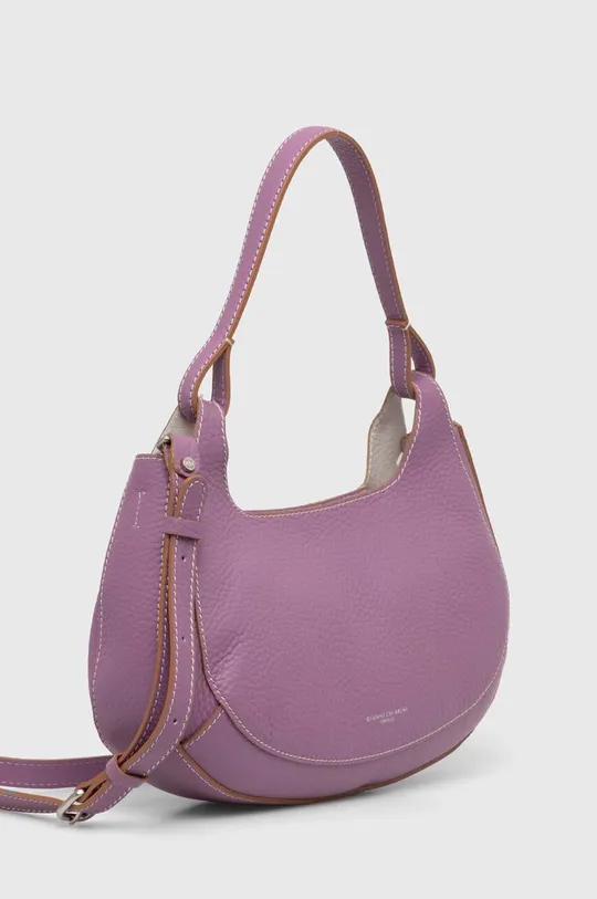 Usnjena torbica Gianni Chiarini vijolična