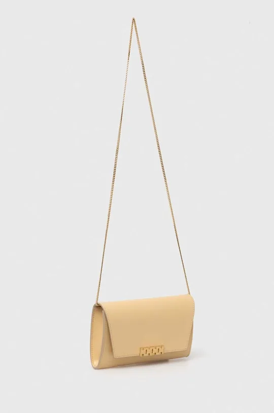 Δερμάτινη τσάντα Victoria Beckham Φυσικό δέρμα
